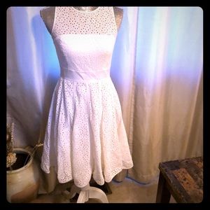 White flare Eliza J dress